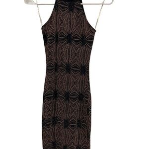 Eclipse Black Halter Bodycon Dress
